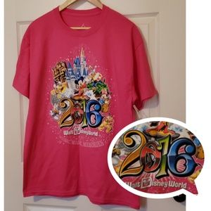 Disney World 2016 Pink T Shirt NWT